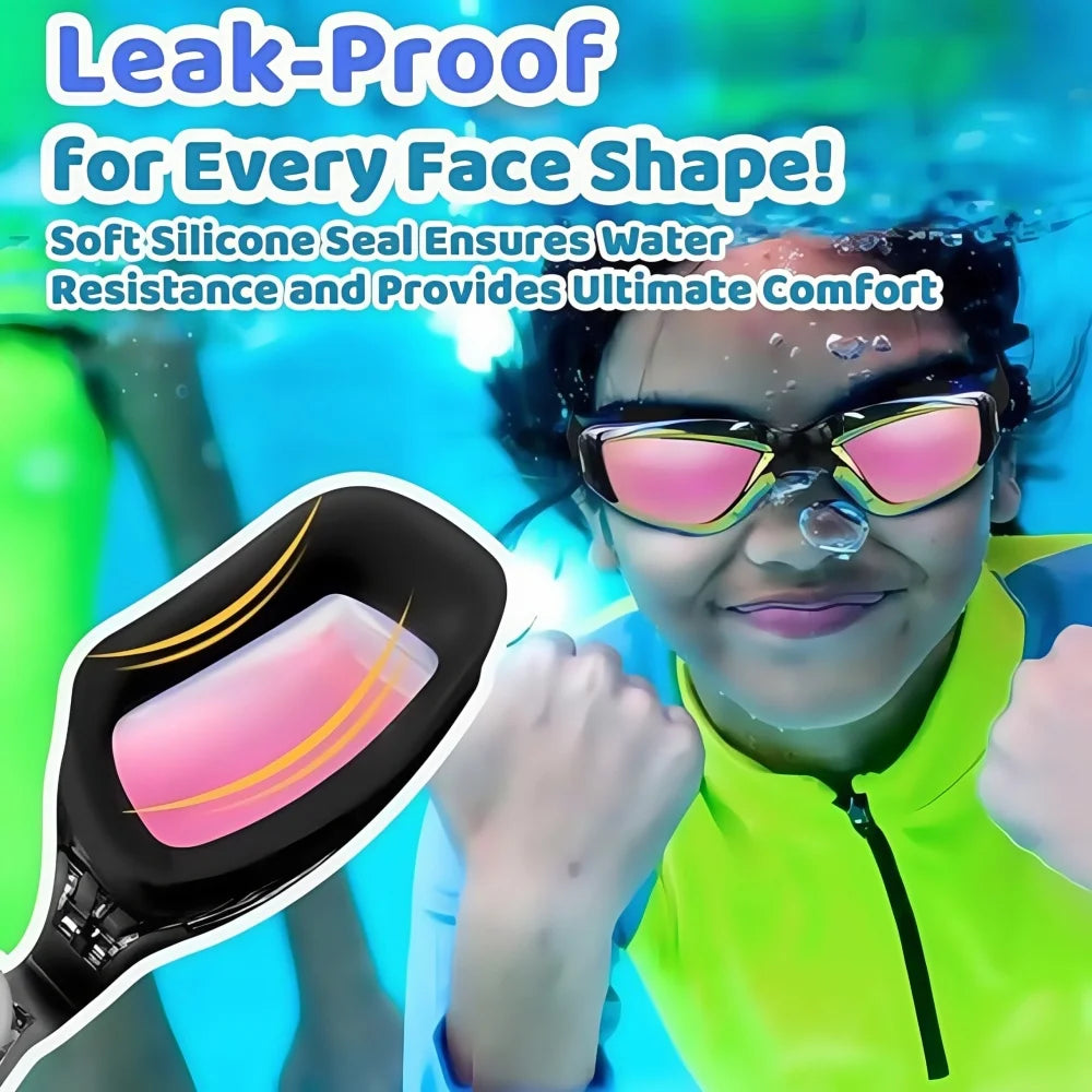 New Kids Swim Goggles For Boys And Girls (2-14 Age) High Quality Silicone Anti UV400 Protection Clear Lens Swimming Set