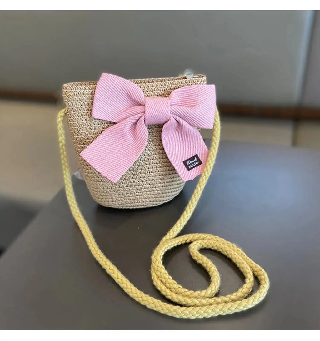 Kids Hat For Girls 2-7Y Straw Children's Sunshade Cap Bag Summer Baby Travel Sunscreen Beach Hat Sun Fisherman Cap Fashion Style