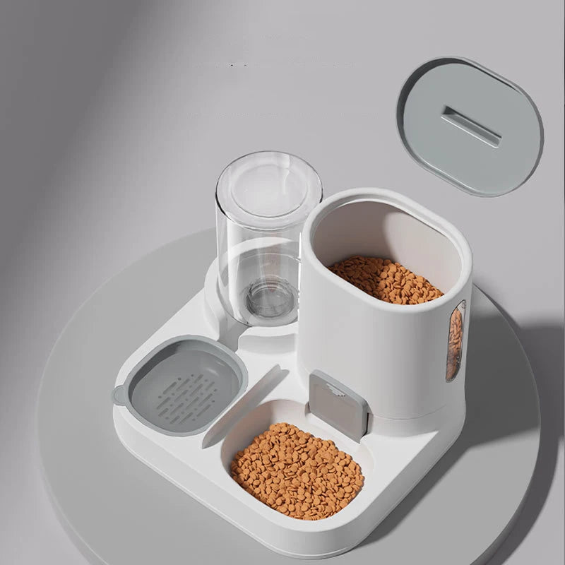 Hot pet feeding and drinking water two-in-one food smooth large-capacity feeding and drinking water bowl cat food bowl dog bowl