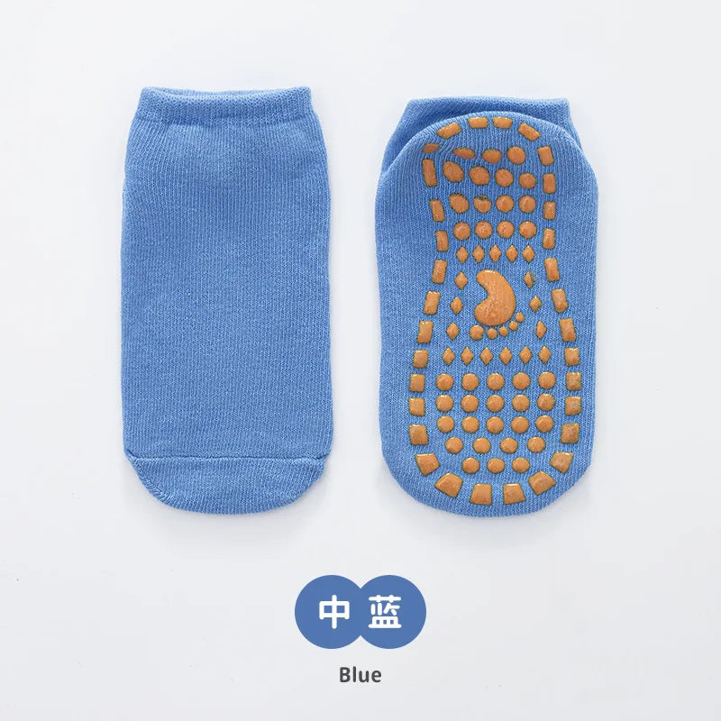 Kids Adults Anti-Slip Floor Socks Parent-Child Trampoline Cotton Breathable Socks Elasticity Sports Boys Girls Outside Children