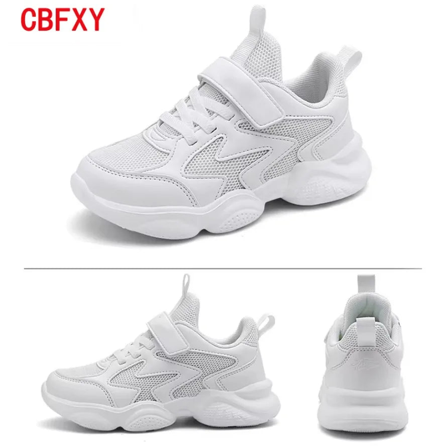 White Kids Shoes For Boys And Girls Fashion Children Comfortable Breathable Sneakers Non-slip School Casual Walking Footwear