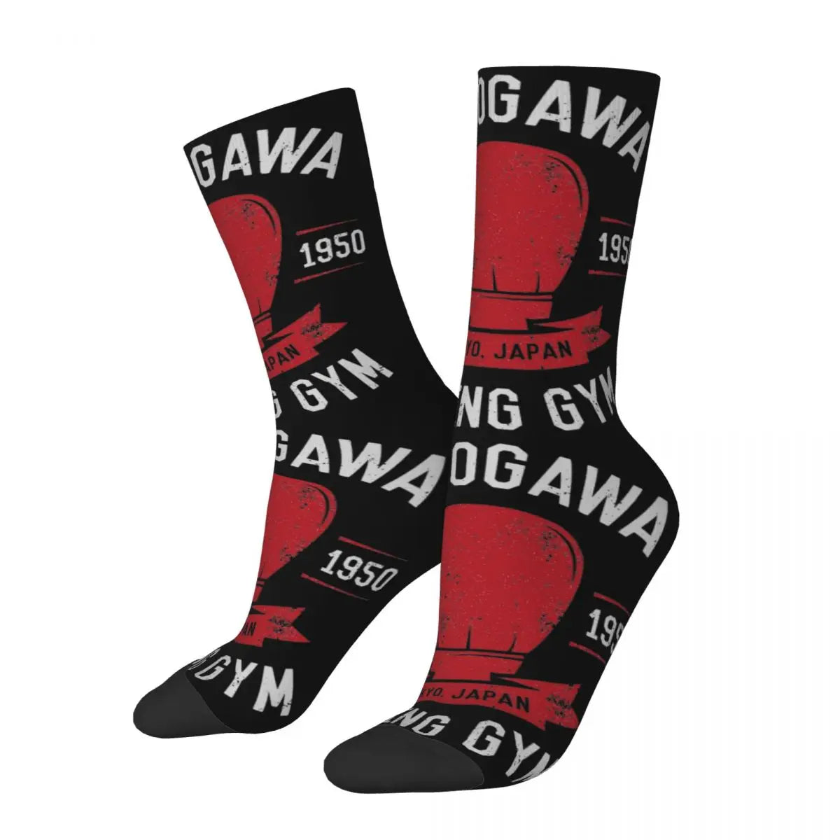 New Male Men Socks Casual Hajime No Ippo Anime Sock Polyester Kamogawa Boxing Gloves Women's Socks Spring Summer Autumn Winter