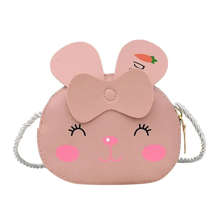 Kids Baby Girls Boys Cartoon Animal Bag Crossbody Design Purse Handbags Bags PU Leather Cute rabbit Snap Shoulder Bag 2024 Gift