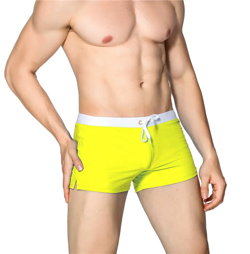 2026 New Men Swimwear Sexy Swimming Trunks Swim Briefs Swimsuit Quick Dry Beach Shorts for Summer Vacation Men's Swimming Shorts