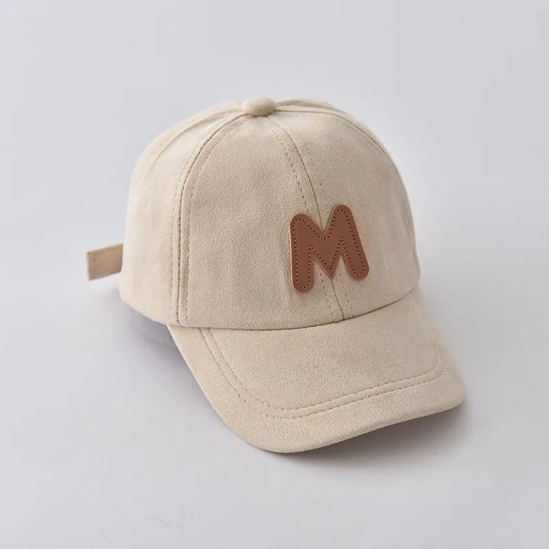 High Quality Suede Children Baseball Hat Fashion Kids Peaked Cap Girls Boys Solid Color Duck Tongue Caps Baby Outdoor Sun Visors