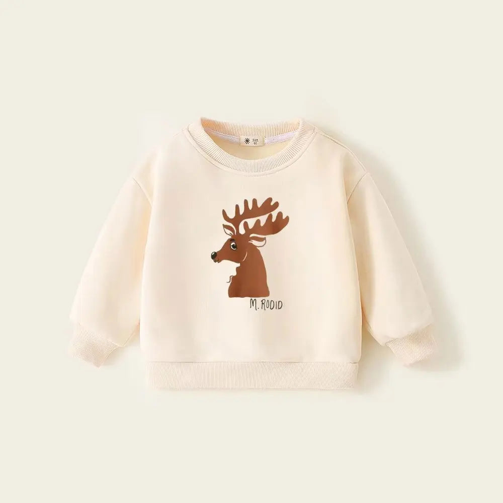 Winter Fleece Sweatshirts for Kids Sweaters Pullover Thicken Warm Girls Hoodies Cartoon Boys Tops Toddler Baby Clothing