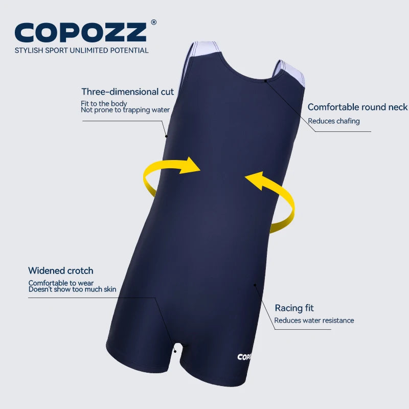 COPOZZ Solid Kids Swimwear Girls Summer One-piece Slim Quick-drying Swimsuit Fashion Hollow Out Sleeveless Children Beachwear