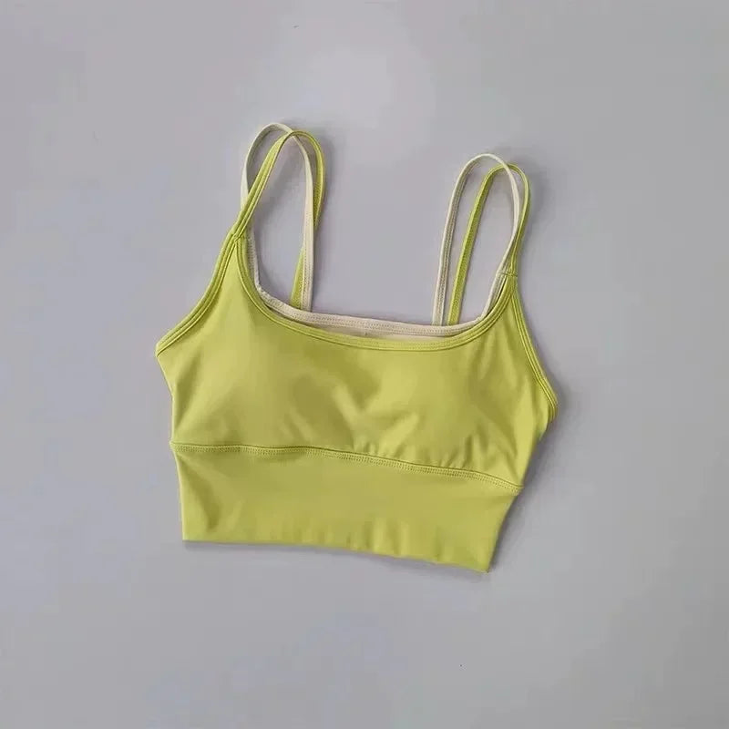 Sports Underwear Bras Top Women's Shockproof Running Gathering Fitness and Breasts Wearing Yoga Quick-drying Suspender Vests