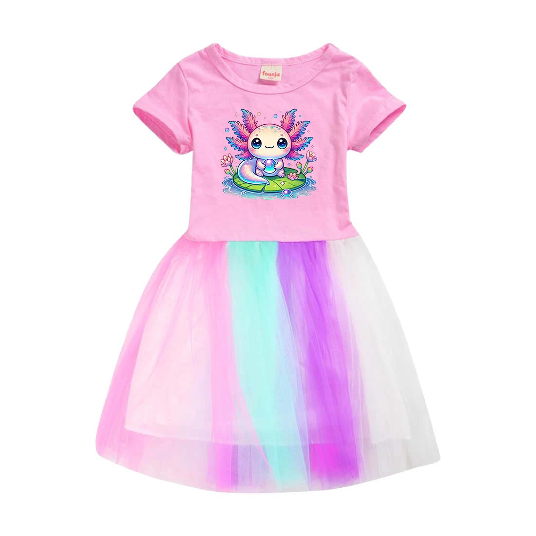 Kids' Dresses for Girls Dress Children's Girly Dresses for Baby Girl Cartoon Axolotl Baby Autumn Clothes Clothing Princess Cute