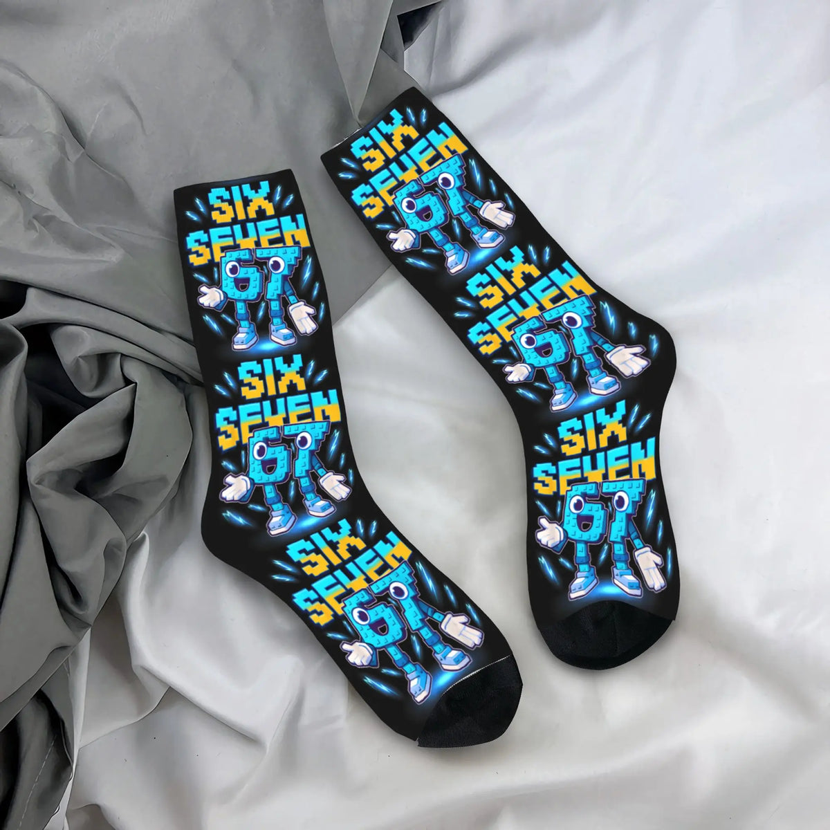 Adults Men Socks Meme 67 Six Seven 6 7 Italian Brainrot  Stockings Winter Novelty Warm Soft Socks Sports Anti Bacterial Socks