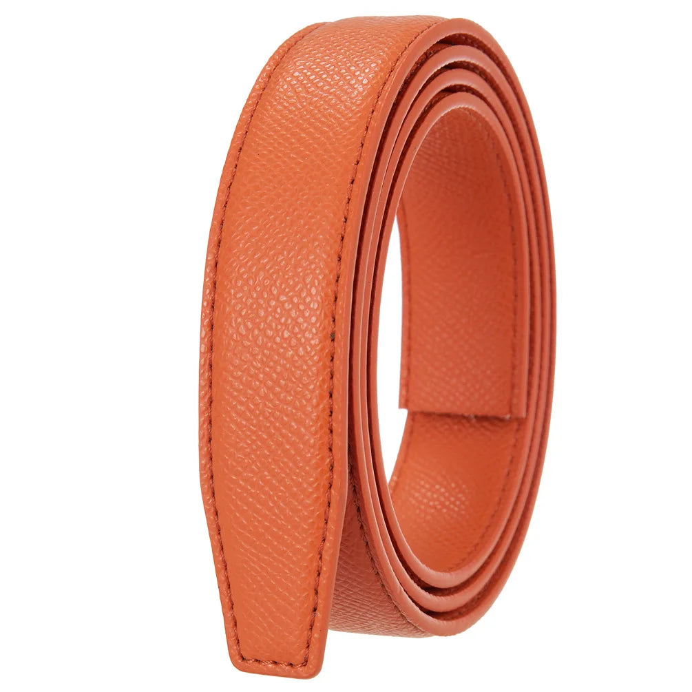 Women's Belts Ladies Luxury Brand Fashion Design Simple Versatile Jeans Accessories Women Automatic Buckle Thin Waistband 2.4cm