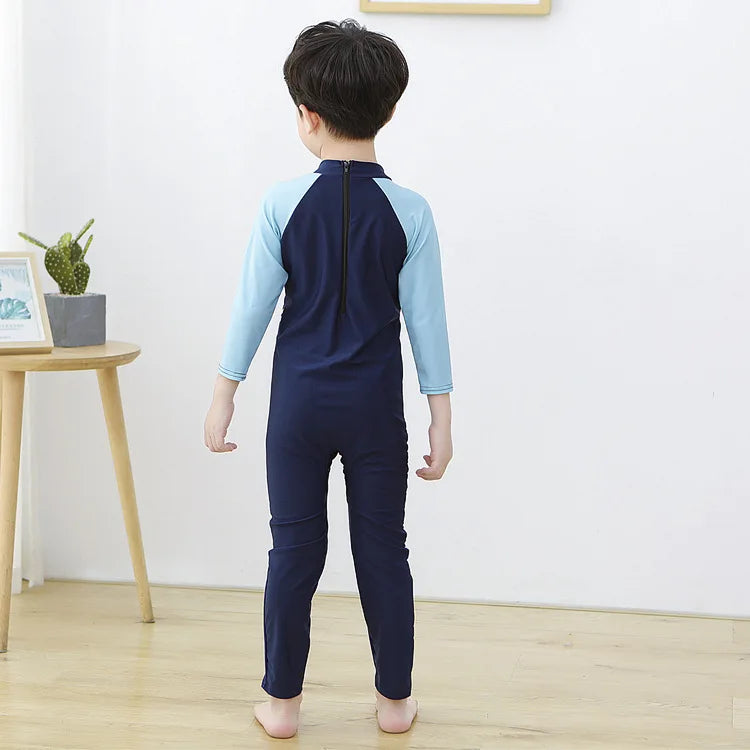 Kids Cartoon Swimwear 3-11 Years Long Sleeve UV Protection Rash Guard for Boys Girls