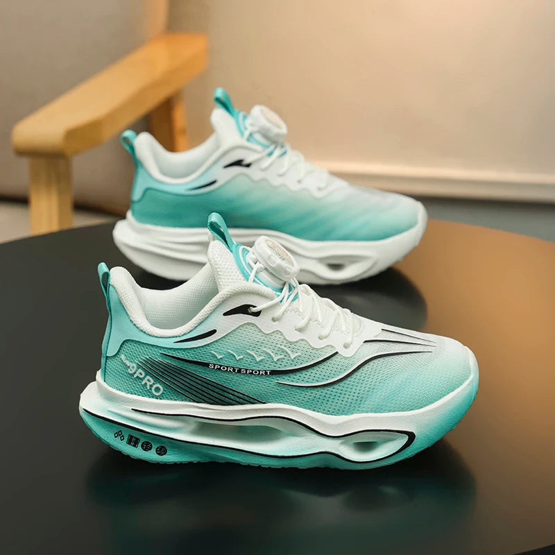 Kids Sports Shoes Carbon Plate Running Shoes Marathon Sneakers Racing Shock-absorbing Athletics Training Shoes for Boys Girls