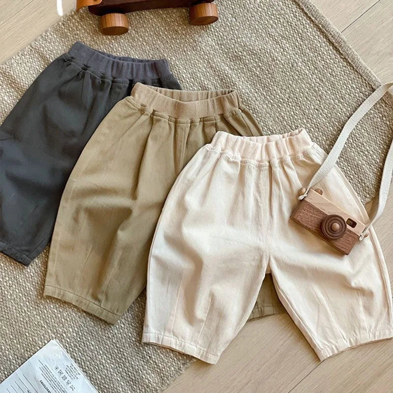 New Children Pants Spring Autumn Casual Sports Trousers Boys Girls Korean Solid Color Fashion Versatile Kids Baby Clothing Pants