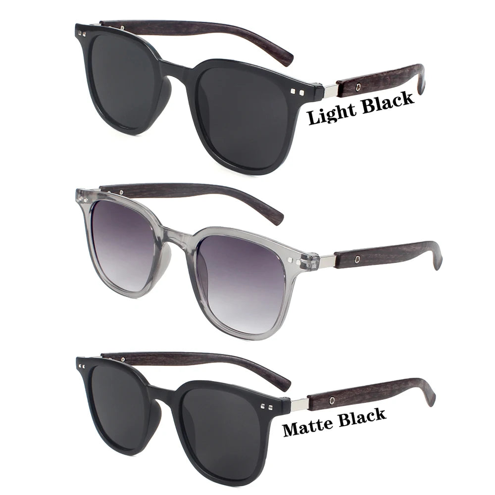 New Men Vintage Wooden Frame Sunglasses Classic Brand Square Sun Glasses Coating Lens Driving Eyewear for Women Male