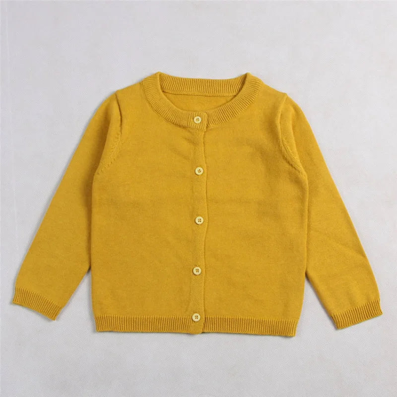 Girls Cardigan Baby Children Knitted Cardigan Sweater Boys Girls Candy Color Clothing Kids Spring Autumn Outer Wear