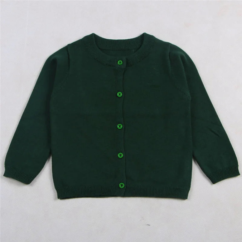 Girls Cardigan Baby Children Knitted Cardigan Sweater Boys Girls Candy Color Clothing Kids Spring Autumn Outer Wear