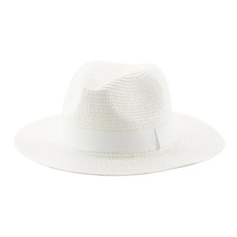 Hats for Women Bucket Sun Hats Ribbon Band Men Hat Straw Summer Panama Formal Outdoor Party Picnic Bucket Hat Sombreros De Mujer