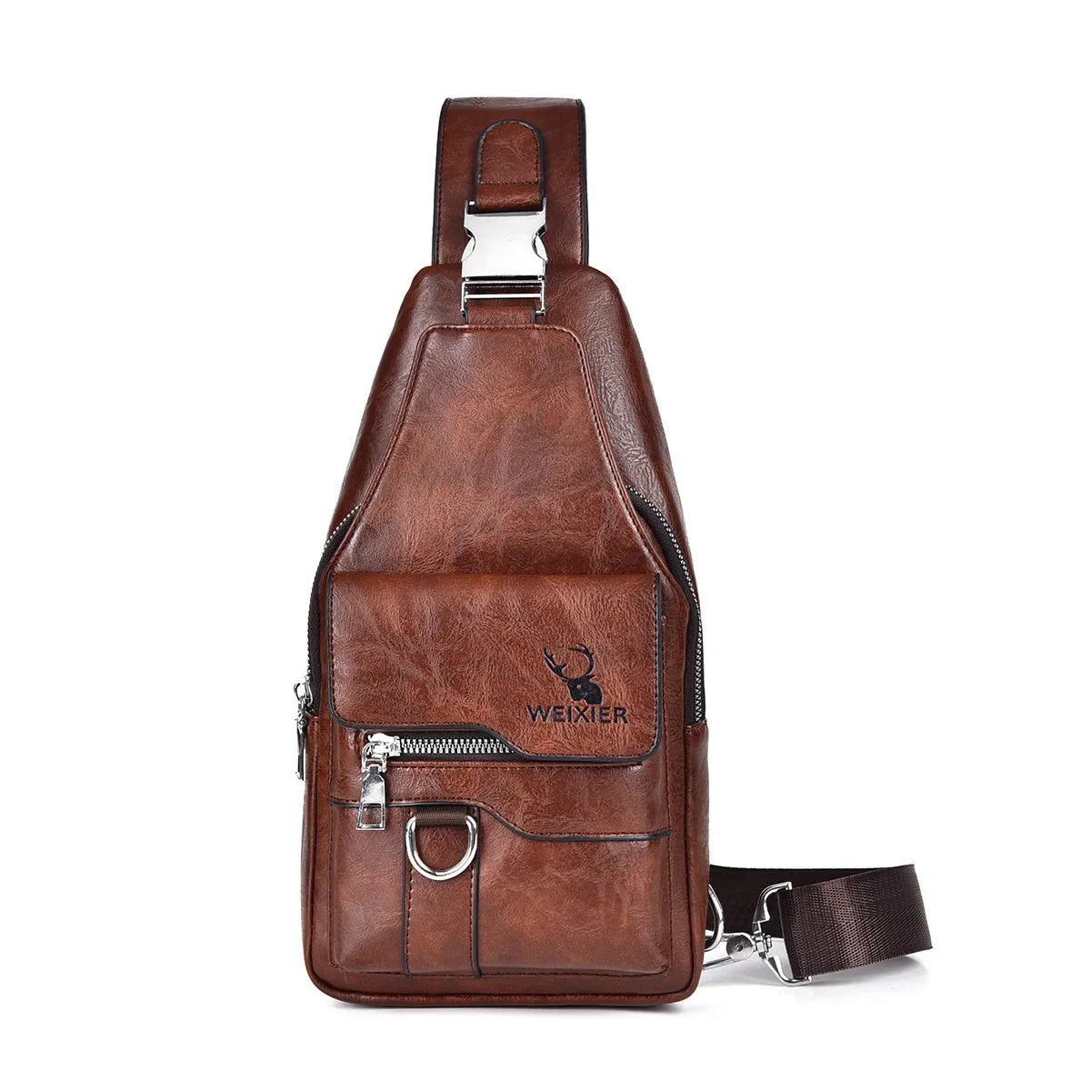 2026 Hot Men's Bag Fashion Messenger Bags Large Capacity Luxury Designer Chest Bags Retro Single Shoulder Crossbody Backpacks