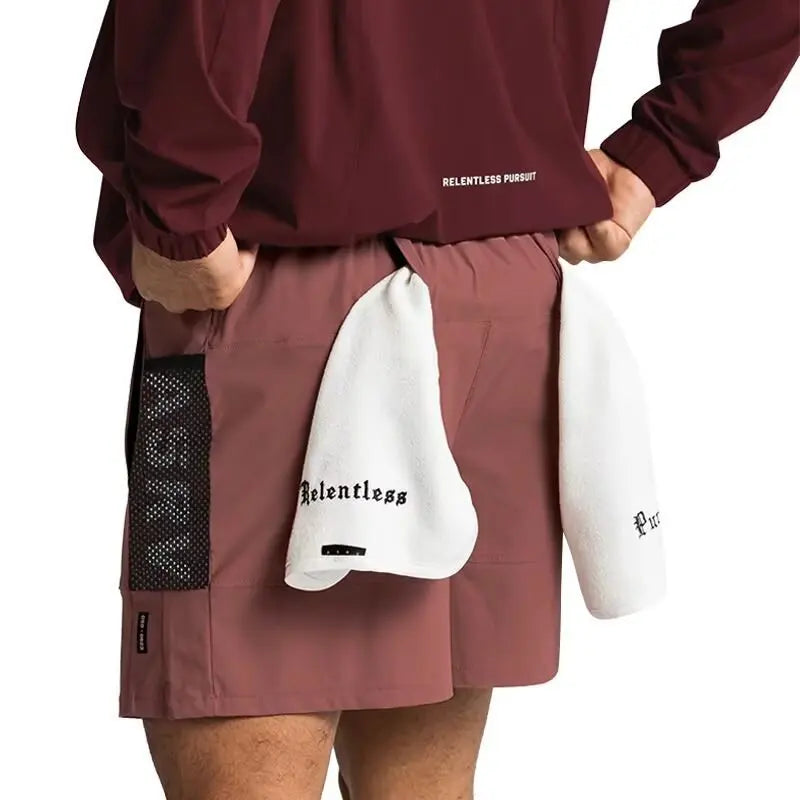 Men's Basketball Sport Shorts Streetwear Quick-Dry Waterproof Mesh Multi-Pocket Fitness Gym Workout Training Comfort