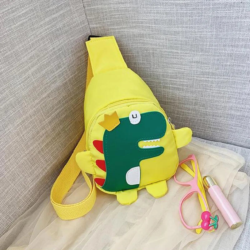 Fashion Cartoon Dinosaur Crossbody Bags Boys Girls Cute Kids Chest Bags Shoulder Messenger Travel Backpack For Children