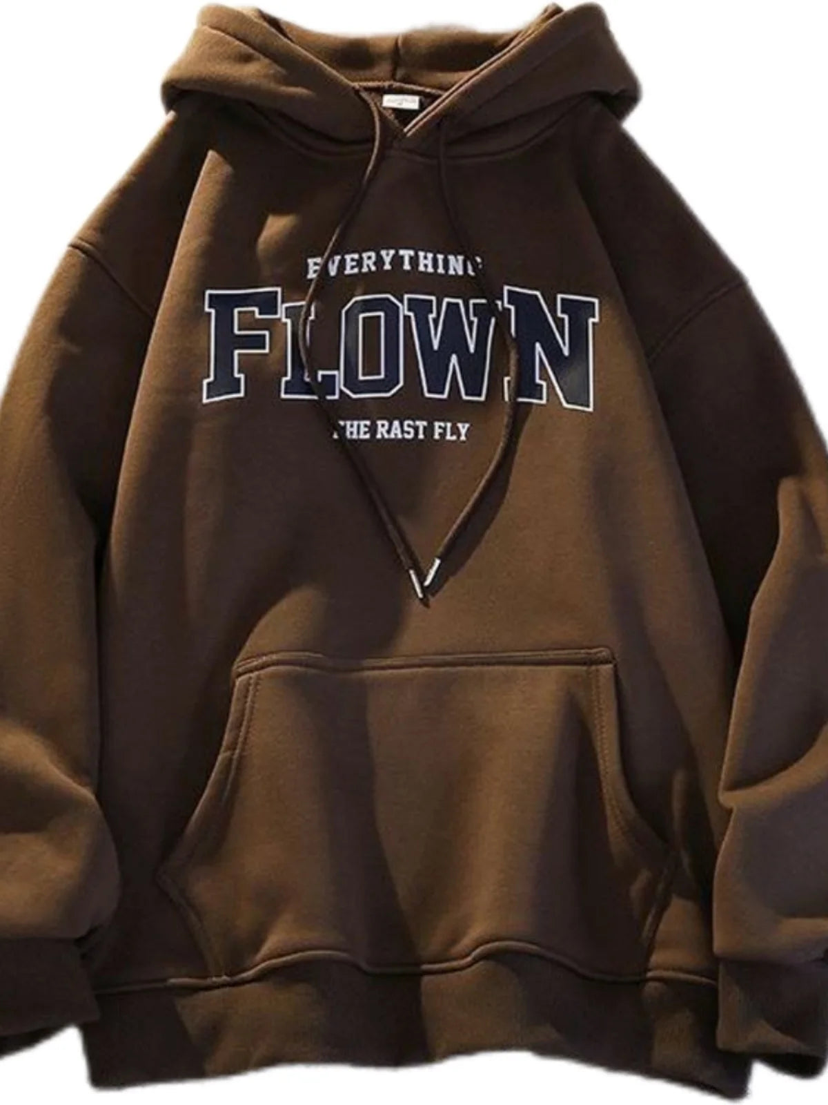 Men's Hoodie Sweatshirt Thickened Fleece Loose Fit Trendy Style Winter Casual Outerwear Student Couple Matching Oversize