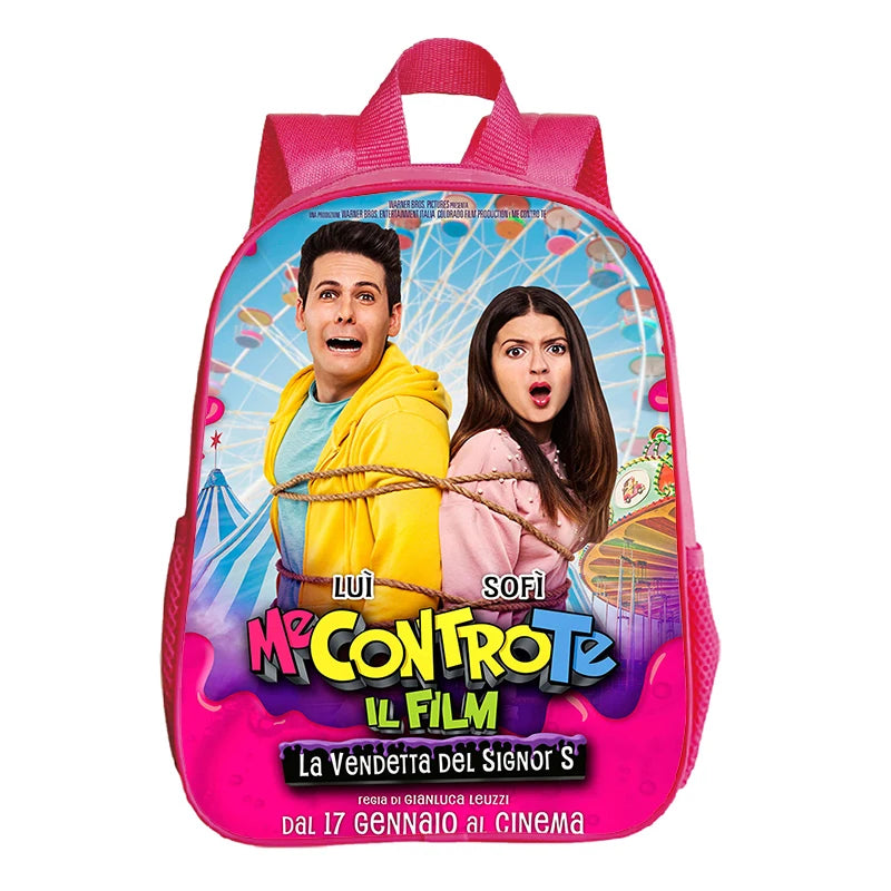 Kids Pink Backpack Me Contro Te Print Kindergarten Bag School Bags for Preschool Girls Cute Bookbag Toddler Softback Book Bags