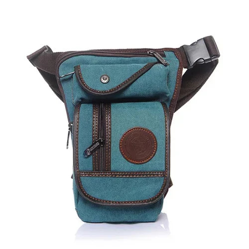 Men's Canvas Drop Leg Bag Motorcycle Multi-purpose Messenger Shoulder Bags High Quality Belt Hip Bum Waist Fanny Pack