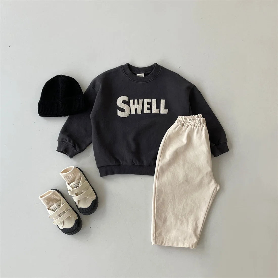 Kid Loose Fashion Letter Sports Sweatshirts Sweet Girl Comfortable Loose Autumn All-match Cotton Tops Boy Simple Clothes
