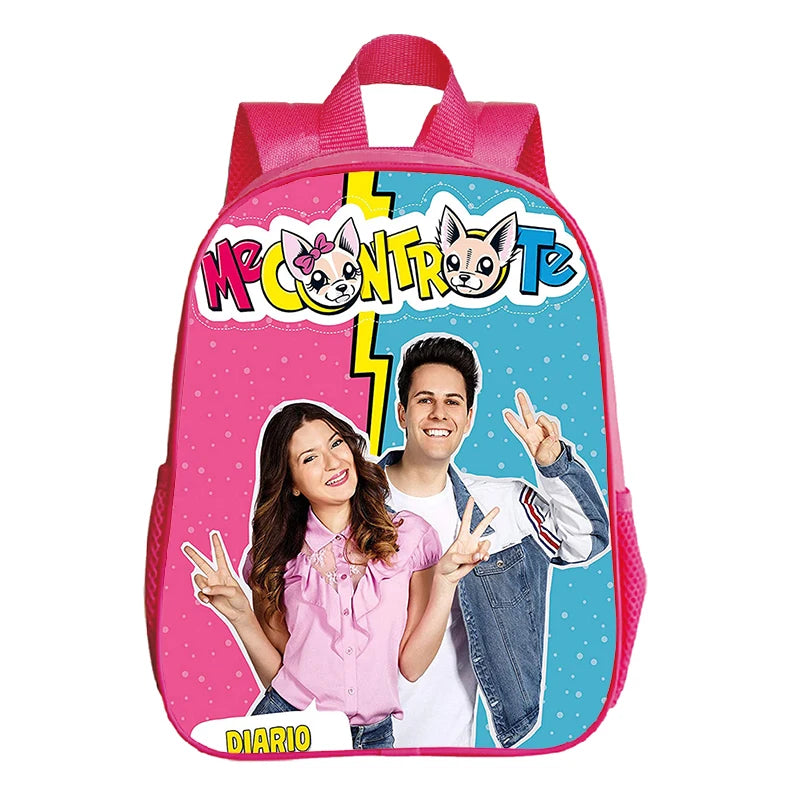 Kids Pink Backpack Me Contro Te Print Kindergarten Bag School Bags for Preschool Girls Cute Bookbag Toddler Softback Book Bags