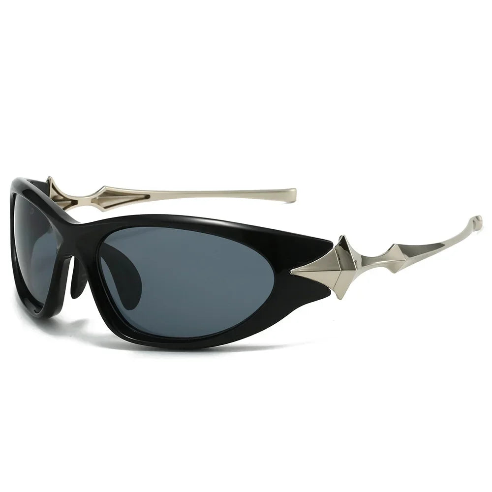 Sunglasses for Men New Fashion Mirror Pilot Punk Vintage Alloy Star Leg Y2K Sun Glasses Women Sexy Hip Hop Shades Driving Uv400