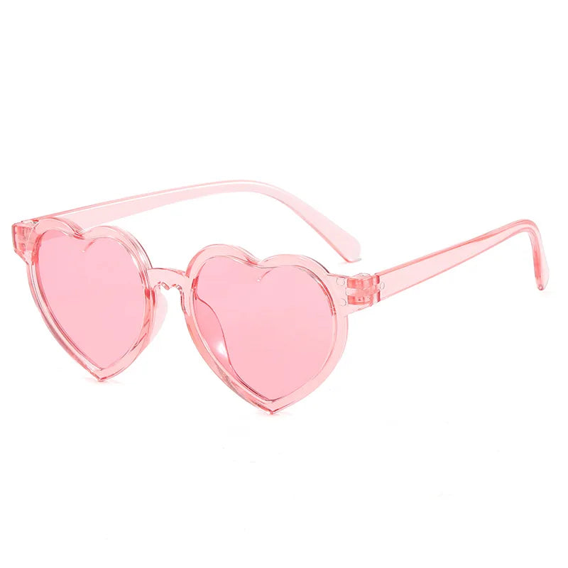 Trendy Heart-Shaped Kids Sunglasses Candy Color Children Shades for Baby Eyewear Toddler Boys Girls Sun Glasses UV400 3-12 Years