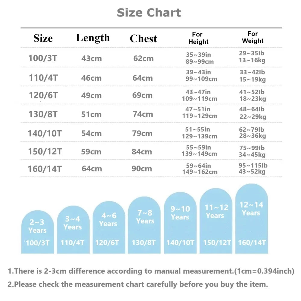 Kids' Short Sleeve Cartoon T - Shirt Fresh Dessert & Animals  Cartoon Print Casual Top Kawaii Summer Clothes  YLXX1