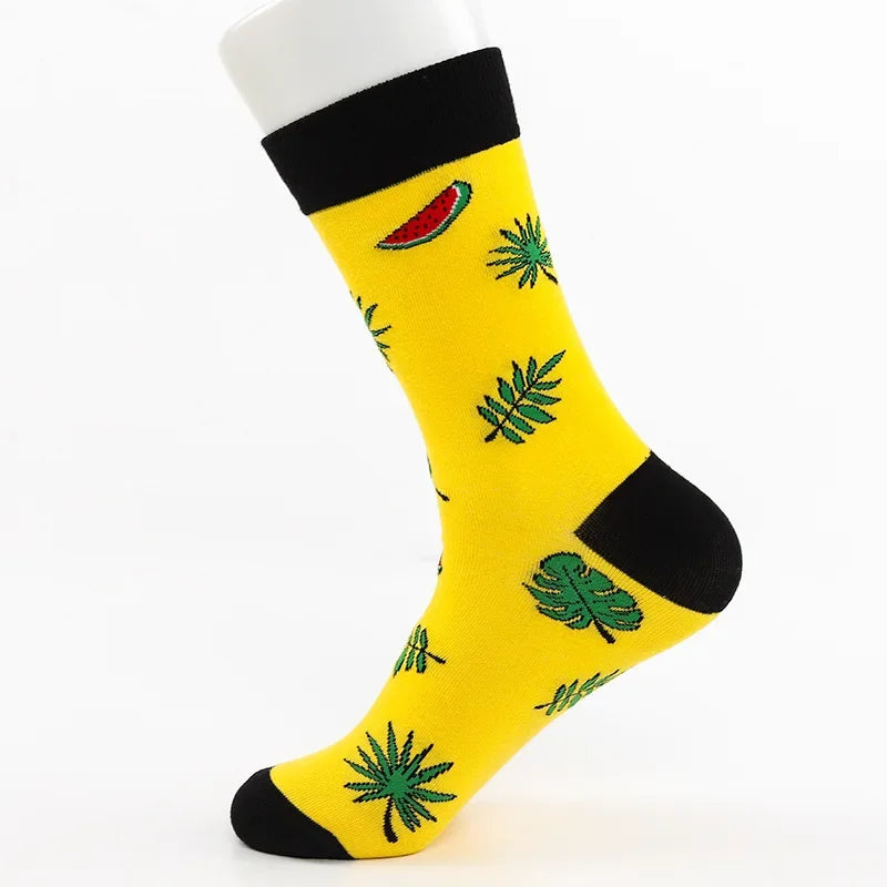 Cute Women Socks Cartoon Animal Food Fruit Socks Kawaii Funny Trendy Socks Happy Harajuku Casual Autumn Spring Stocking