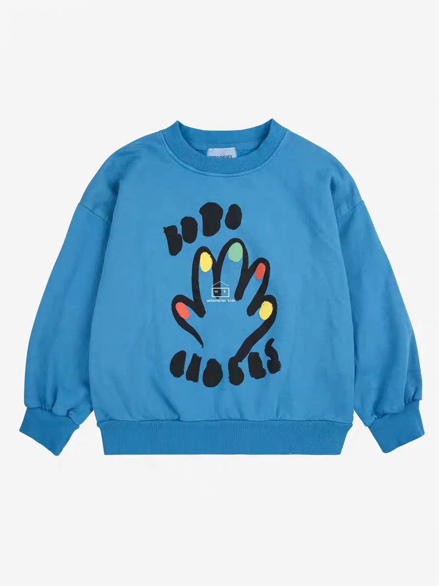 Kids Sweatshirt 2025BC New Autumn Winter Boys Clothes Baby Girls Cartoon Cute Print Sweater Hoodie Children Cotton Outwear Tops
