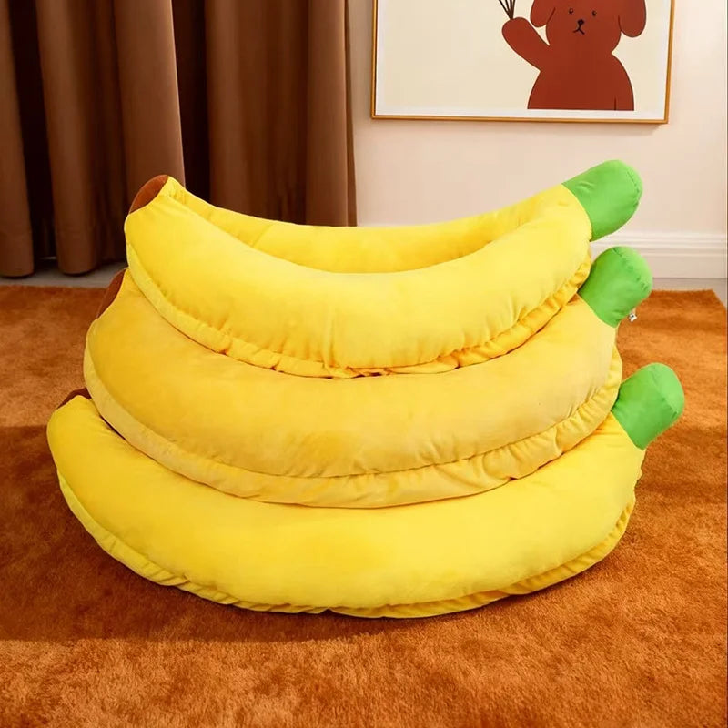 Banana Boat Style Pet Bed Warm Dog Cat House Winter Sleeping Mat Washable Cover for Small Medium Pets Pet Warming sofa