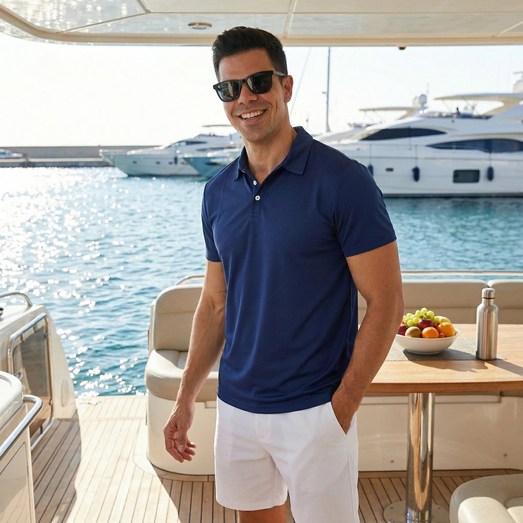 Summer Mens Polo Shirts Short Sleeve Quick Dry Solid Color Golf shirts Mesh Tops Breathable Casual Beach Wear