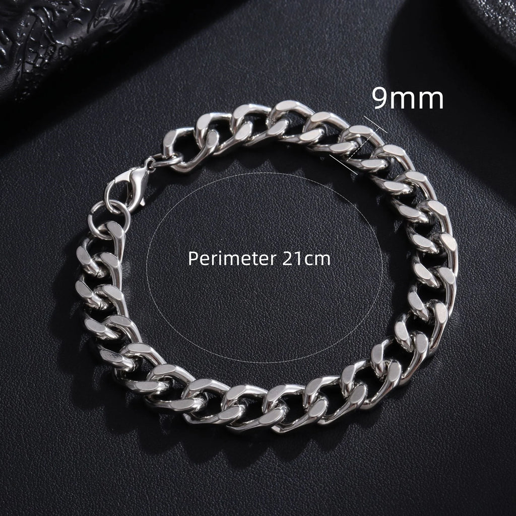 Trendy Chain Bracelet for Men Classic Stainless Steel Jewelry Gift for Men And Women