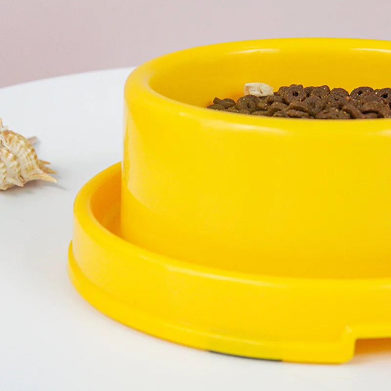Round Pet Single Bowl for Dogs Cats Food Water Feeding Non-Slip Fixed Stable Feeder Dish Durable Pet Feeding Supplies