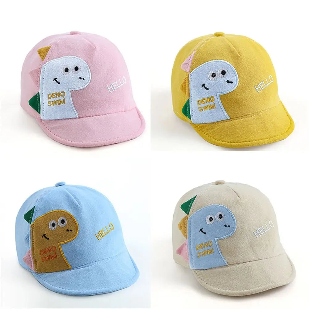 Kids Boys Girls Sun Hat Mesh Cartoon Dinosaur Baby Baseball Cap Outdoor Toddlder Children Adjustable Cap Gift