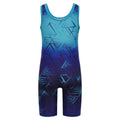 Kids Boys Swimsuit Geometric Printed Jumpsuit Swimsuit Wrestling Singlet Swimming Costume Sports Bodysuit Cycling Gym Fitness