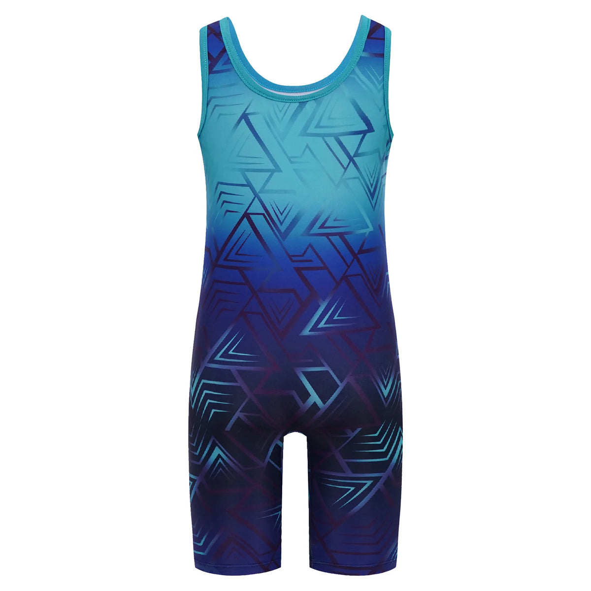 Kids Boys Swimsuit Geometric Printed Jumpsuit Swimsuit Wrestling Singlet Swimming Costume Sports Bodysuit Cycling Gym Fitness