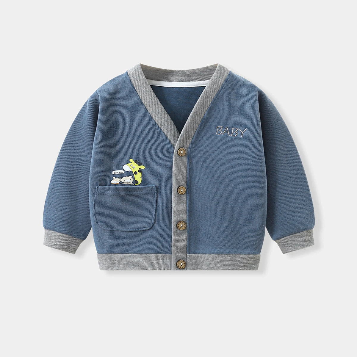 Autumn Winter Baby Knitted Cardigan Sweater Cartoon Animal Long Sleeved Tops Kids Clothes Children Jacket Toddler Warm Coat 0-1y