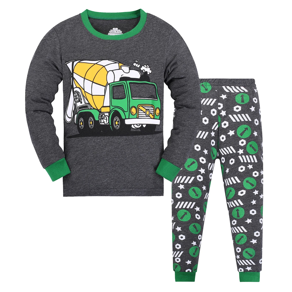 Boys Long Pajamas Set Toddler Sleepwear Little Kids Car Theme Comfortable Nightwear for Boys