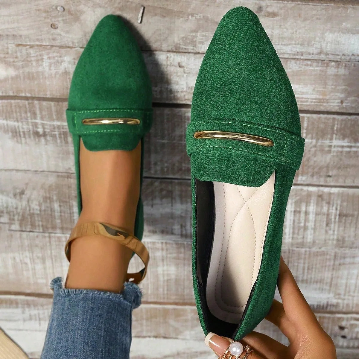 Women Flats shoes 2026 Summer Loafers Pointed Toe Casual Women Shoes New Comfortable Walking Zapatos De Mujer Large Size 43