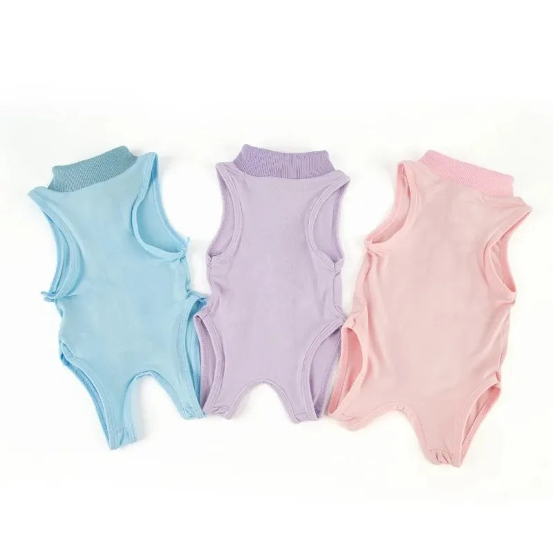 Convenient Soft Cat Sterilization Clothing Anti-licking Breathable Puppy Jumpsuit Thin Pet Vest Clothing After Surgery