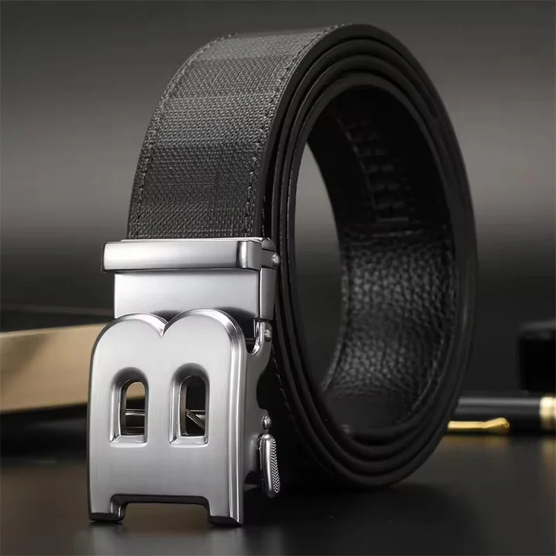 Men's Belt Designer High Quality Genuine Leather Belts Male Metal Automatic Buckle Casual Fashionable Belt For Men Jeans