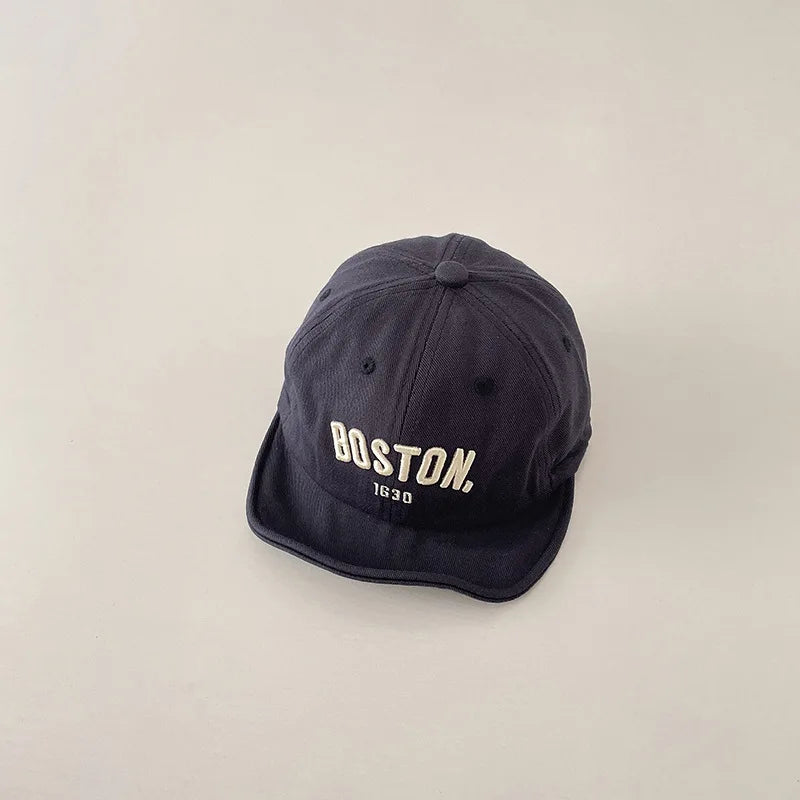 Children Vintage Soft Short Eaves Cap Boys Casual Letter Simple Hats Summer Spring Versatile Cotton Outdoor Kids Girls Hats