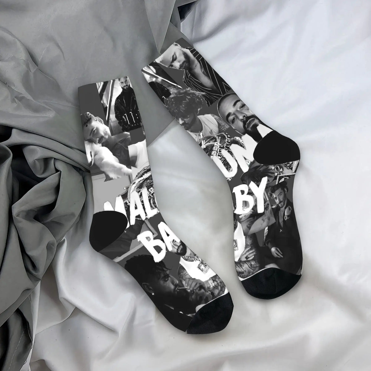 Women Men Socks Maluma Rapper  Stockings Autumn Trendy High Quality Socks Printed Climbing Non-Slip Socks