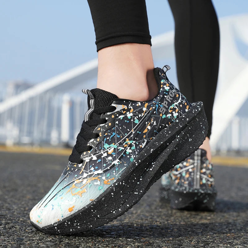Outdoor Running Shoes Women Lightweight Anti-slip Wear-resistant Casual Shoes Women Lace-up Sports Breathable Shoes Women